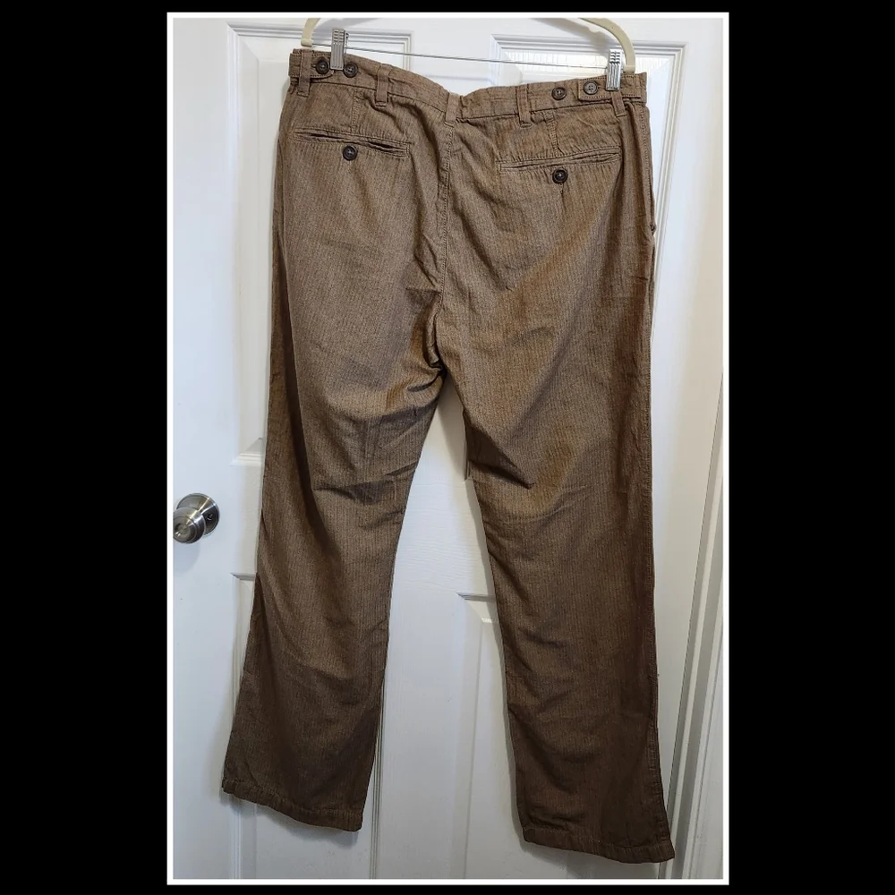 Old navy brown cotton pants men's size 36x34